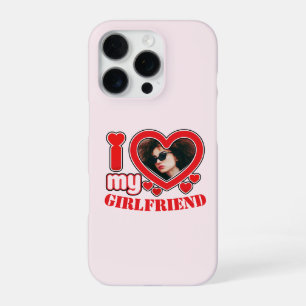 I Love My Girlfriend Personalized Photo Text iPhone 16 Pro Case