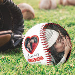 I Love My Girlfriend Photo Baseball<br><div class="desc">Cute valentine baseball gift featuring the saying "I love my girlfriend",  2 photos either side in the shape of a love heart,  and your name. Plus 2 extra photos for you to customise with your own to make this an extra special valentines/birthday gift.</div>