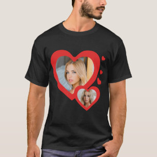 I love my Girlfriend photo front and back black T-Shirt