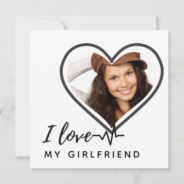 I LOVE MY GIRLFRIEND  Photo Gift Personalised  (Front)