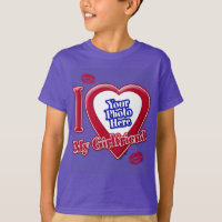 I Love My Girlfriend Photo Red Heart Kiss Purple
