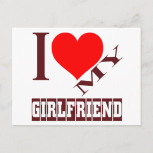 i love my girlfriend. postcard