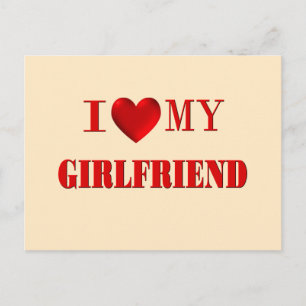 I Love My Girlfriend Postcard
