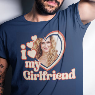I Love My Girlfriend Retro T-Shirt