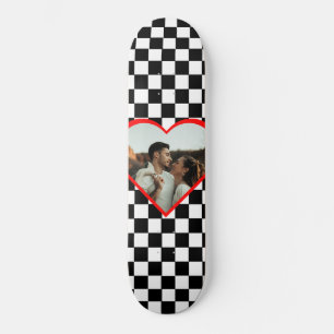 I love my girlfriend Romantic White and Black Skat Skateboard