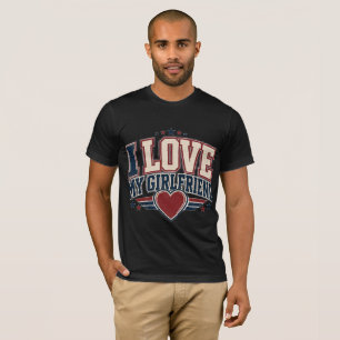 I Love My Girlfriend She's My Favourite Person Vin T-Shirt