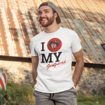 I Love My Girlfriend T-Shirt<br><div class="desc">Modern boyfriend t-shirt featuring the saying "I love my girlfriend",  personalised with your own photo in the shape of a love heart. Gift your boyfriend with this funny t-shirt for his birthday,  christmas or valentines day.</div>