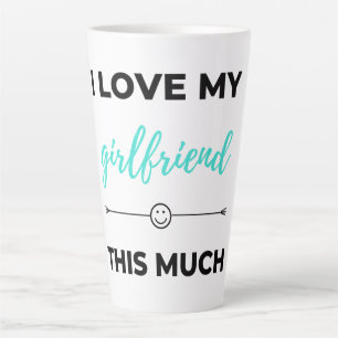 I Love My Girlfriend This Much Black Latte Mug