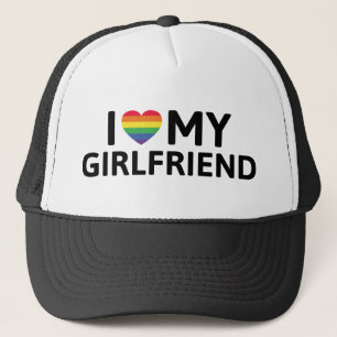 I Love My Girlfriend Trucker Hat