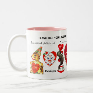 I Love My Girlfriend Two-Tone Coffee Mug
