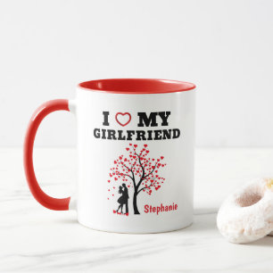 I Love my Girlfriend two-tone Mug