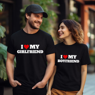 I Love My Girlfriend Valentine's Day Heart T-Shirt