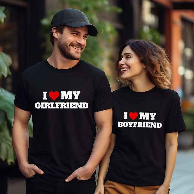 I Love My Girlfriend Valentine's Day Heart T-Shirt (Creator Uploaded)