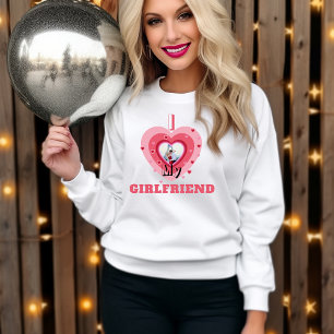 I Love My Girlfriends Photo Personalised Cute Gift Sweatshirt