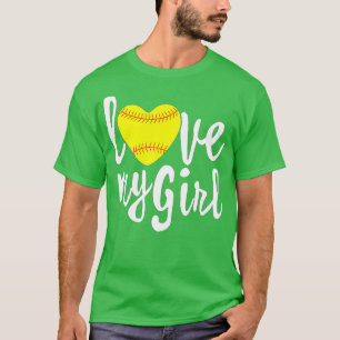 I Love My Girls Mum Softball Cute Softball Mum T-Shirt