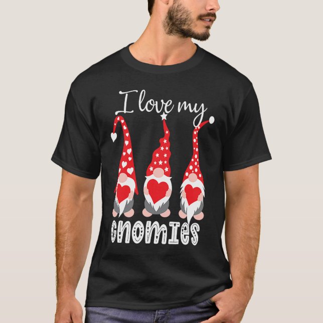 I Love My Gnomies Best Friends Matching Valentine T-Shirt (Front)