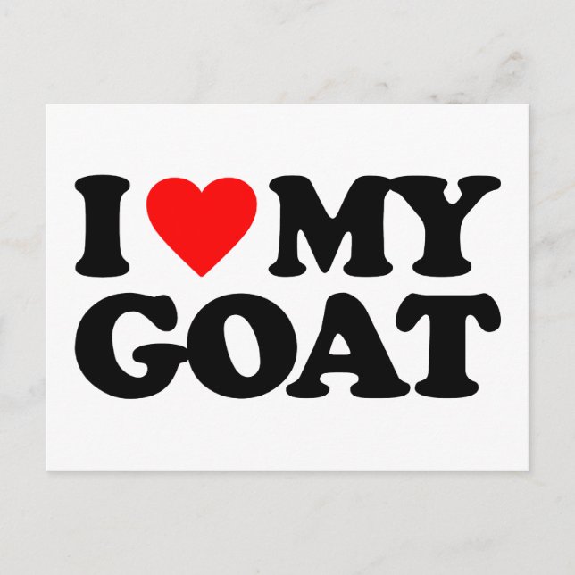 I LOVE MY GOAT POSTCARD (Front)