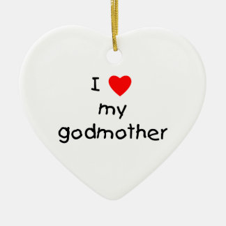 I Love My Godmother Ceramic Tree Decoration