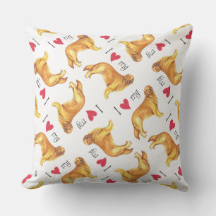 I Love my Golden Outdoor Cushion