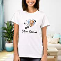 I Love My Golden Retriever Cute Heart Dog Photo