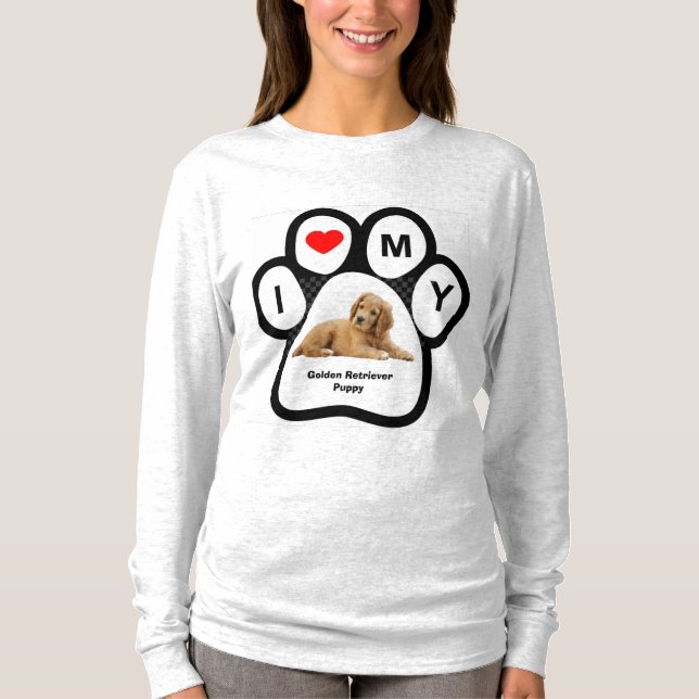 I love my Golden Retriever Puppy T-Shirt (Front)
