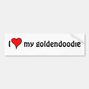 I Love My Goldendoodle Bumper Sticker