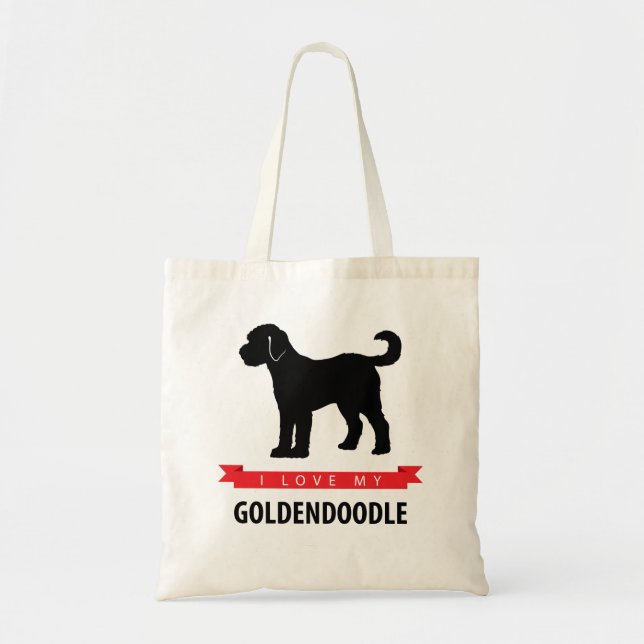 I Love My Goldendoodle Tote Bag (Front)