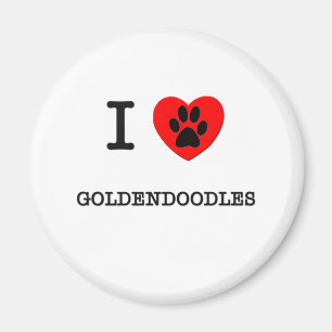 I LOVE MY GOLDENDOODLES MAGNET