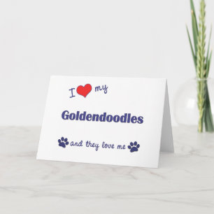 I Love My Goldendoodles (Multiple Dogs) Note Card