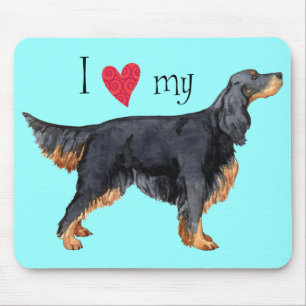 I Love my Gordon Setter Mouse Pad