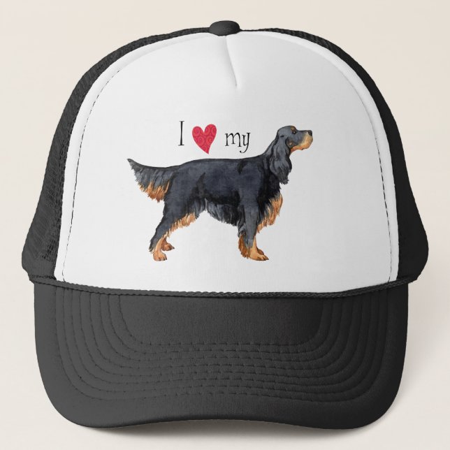 I Love my Gordon Setter Trucker Hat (Front)