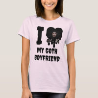 I Love My Goth Boyfriend Black Drip Heart Photo