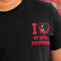 I Love My Goth Girlfriend Drip Red Heart Photo