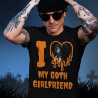 I Love My Goth Girlfriend Halloween Heart Photo
