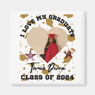 I Love My Graduate 2024 Heart Magnet
