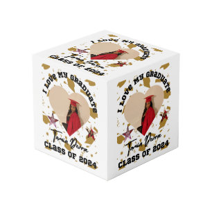 I Love My Graduate 2024 Heart Photo Cube