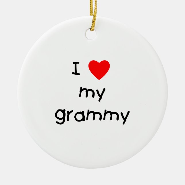 I Love My Grammy Ceramic Tree Decoration (Front)