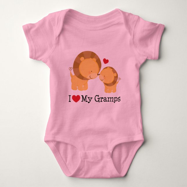 I Love My Gramps Baby Bodysuit (Front)