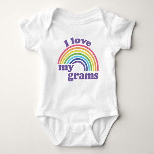 I Love My Grams - Cute Rainbow Baby Bodysuit