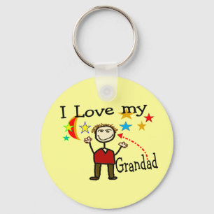 I Love My Grand Dad Key Ring