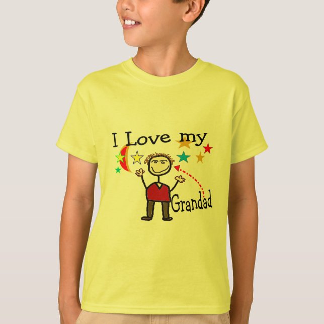 I Love My Grand Dad T-Shirt (Front)