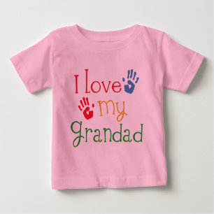 I Love My Grandad (Handprints) Baby T-Shirt