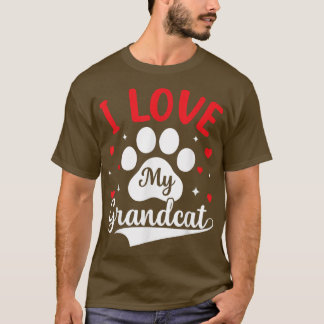 I love my Grandcat - Cat Lover Granddad Grandma Gr T-Shirt