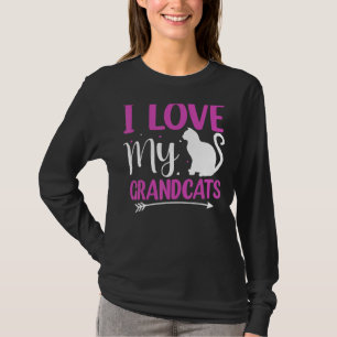 I Love My Grandcats Cat  Granddad Grandma Grandpar T-Shirt