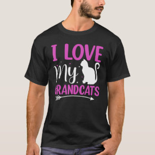 I love my Grandcats Cat Lover Granddad Grandma Gra T-Shirt