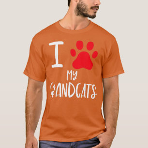 I Love My Grandcats Grandma Granddad Cat Dad Anima T-Shirt