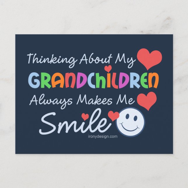 I Love My Grandchildren Postcard (Front)