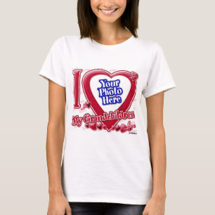 I Love My Grandchildren red heart - photo T-Shirt