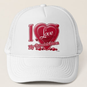 I Love My Grandchildren red heart - photo Trucker Hat