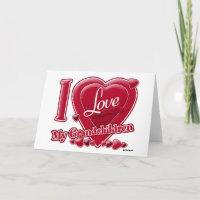 I Love My Grandchildren red hearts